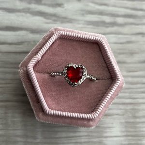 Red Heart Ring - Size 6